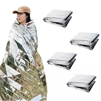 Aluminum Sheet of Survival Cold Insulation Simple Evacuation Disaster Prevention Outdoor Disaster Cold Protection 210 x Emergency Disaster For For