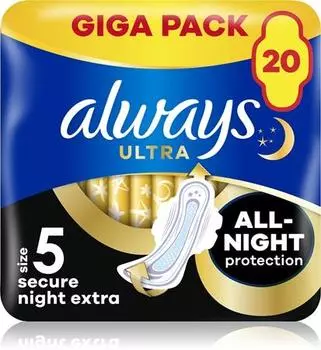 Always Ultra Secure Night Extra sanitary towels TU прозрачный