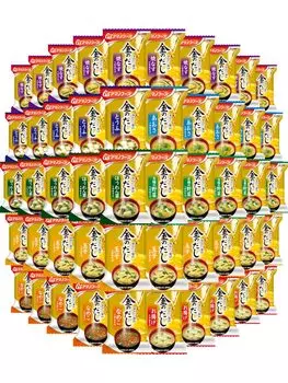Amano Foods Сухой замороженный мисо-суп Golden Dashi 8 видов 50 блюд Ассортимент Хранится при комнатной температуре Суп мисо быстрого приготовления
