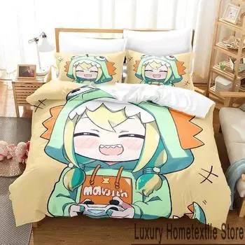 Amano Pikamee Anime Bedding Set Boys Girls Twin Queen King Size Duvet Cover Pillowcase Bed boys Adult Home Textileextile 70x133cm 2pcs