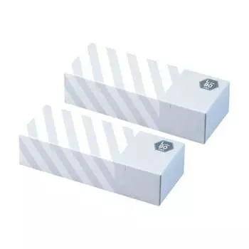 amazing odor-proof bag bos striped package set of 2/white l size 90 pieces for processing baby diapers, pet poo, food waste, sanitary items, etc.