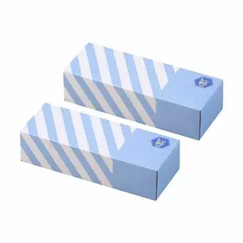 amazing odor-proof bag bos striped package set of 2/light blue l size 90 pieces for processing baby diapers, pet poop, food waste, sanitary items, etc