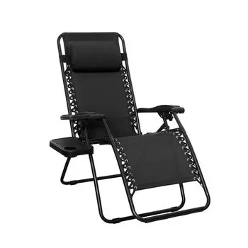 Amazon Basic Chair Camping Outdoor Chair Складной стул Zero Gravity Ширина 66 см x Глубина x Высота Черный 90-165 см 75-110 см чёрный