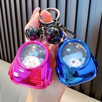 Ambient Light Cat Bear Keychain Light-emitting Cat Astronaut Keychain Bag Pendant синий