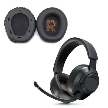 Амбушюры из протеиновой кожи Оголовье для беспроводных наушников JBL Quantum 350 360 Амбушюры Гарнитуры Амбушюры Запчасти для ремонта B чёрный