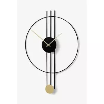 Amedi Black, Gold Point, Современные декоративные металлические настенные часы