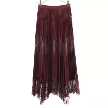 AMERI UNDRESSED Long length Lace Switching Pleated skirt Women Used