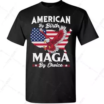 Американка по рождению Maga By Choice Ultra Maga Pro Trump 2024 Республиканская футболка унисекс S