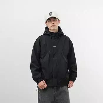Американская куртка мужская Spring Mountain Outdoor Three-proof Casual Loose Tooling Hooded Jacket S чёрный