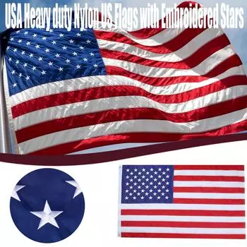 Американский флаг 3x5 футов на открытом воздухе США сверхмощный нейлон Флаги США с вышитыми звездами