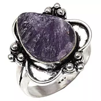 Amethyst Drusy Gemstone Handmade Silver Jewelry 8.5