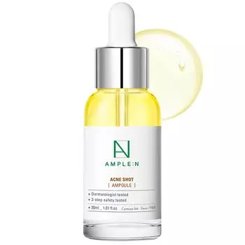 AMPLE:N Acne Shot Ampoule 30 мл, для кожи с акне, функция против морщин, против старения, корейская косметика, Kbeauty, образец