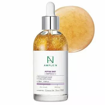 ОБЕСПЕЧЕННЫЙ:N Peptide Shot Ampoule 100 мл, Антивозрастной, Увлажняющий, Укрепляющий, Восстанавливающий, Корейская косметика, Kbeauty, образец