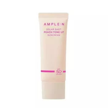 AMPLE:N Solar Shot Peach Tone Up Suncream SPF50 PA++++ 40ml +RANDOM GIFT