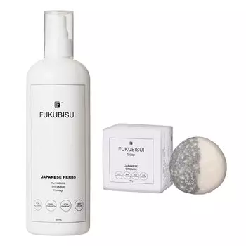 Amulet Skin Care FUKUBISUI Lotion Набор мыла с редькой 500 мл Мыло с редькой 80 г Лосьон для лица и тела Содержит растительные экстракты Тип дозатора Для чувствительной кожи