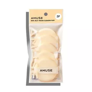 Amuse Dew Jelly Vegan Cushion Puff 5P, популярная корейская косметика