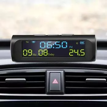 AN01 Black DC 5V Electronics With Date Temperature Display Quality TPMS Look Car Digital Clock LCD Display New 1pc CHINA