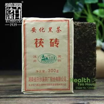 Аньхуа Байшаси 2018/2019 г. Чай темный с золотым цветком Чай темный Fu Brick 300г 300g
