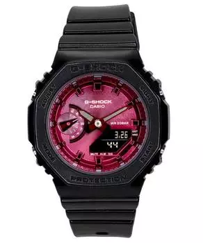 Аналоговые цифровые часы Casio G-Shock с полимерным ремешком, бордовый циферблат, кварцевые женские часы GMA-S2100RB-1A 200M бордовый