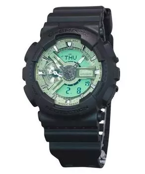 Аналоговые цифровые кварцевые часы Casio G-Shock с полимерным ремешком мятно-зеленый циферблат GA-110CD-1A3 200M Мужские часы мятный зеленый