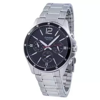 Аналоговые кварцевые часы Casio Enticer MTP-1374D-1AV MTP1374D-1AV Мужские часы чёрный