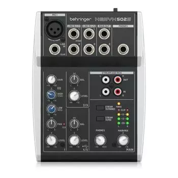 Аналоговый микшер Behringer 5 входов 2 шины микшер с USB потоковым аудио интерфейсом XENYX 502S