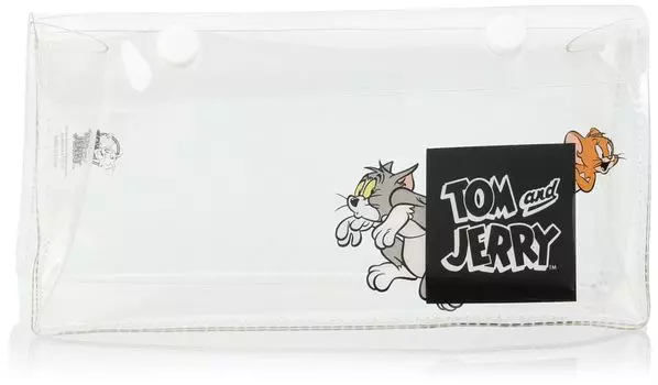 and Pen pencil makeup accessory large commuting to cute characters tomjerry0050 Clear [Tom Jerry] case, case, pouch, case, transparent, capacity,