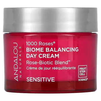 Andalou Naturals, 1000 роз, дневной крем Biome Balancing, для чувствительной кожи, 50 г (17 унций)