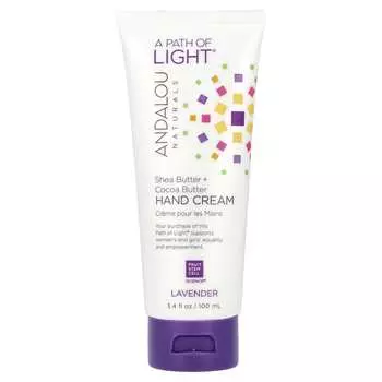 Andalou Naturals, A Path of Light®, крем для рук с маслом ши и маслом какао, лаванда, 3,4 жидких унций (100 мл)