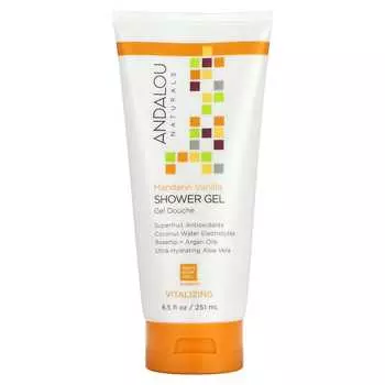 Andalou Naturals, Гель для душа, тонизирующий, мандарин и ваниль, 8,5 жидких унций (251 мл)