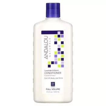 Andalou Naturals, Кондиционер, для придания объема и лифтинга волосам, сильные и блестящие волосы, лаванда и биотин, 11,5 жидких унций (340 мл)