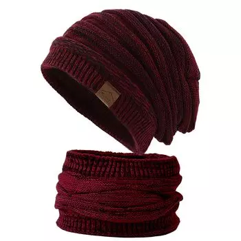 Andeor Knit Neck Winter Warmth with Thermal Insulation and Fluffy Fleece Knitted and Cold Weather Available in Plus Stretchable Solid Perfect for and