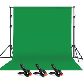 Andoer 2 * 3м/6,6 * 10 футов Студийная фотография Зеленый экран Фон Моющийся зелёный