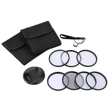 Andoer 58 мм UV+CPL+Star8+Крупный план (+1 +2 +4 +10) Фотофильтр Ультрафиолетовый с круговой поляризацией 58 mm