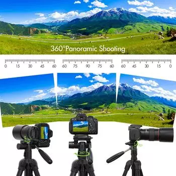 Andoer TTT-009 168 см/66,14 дюйма портативный штатив для фотосъемки монопод для камеры горизонтальный штатив-подставка чёрный