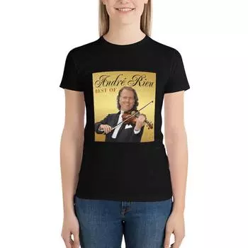 Andre Rieu Лучшая футболка Andre Rieu Одежда в стиле хиппи Милые топы Футболка с принтом животных для девочек Женская одежда S белый