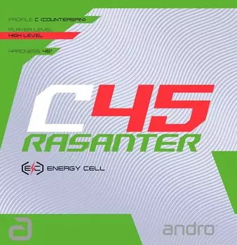 andro Накладка для настольного тенниса Lasanter C45 Back Soft UM Tension Red 110021100 2.0 красный