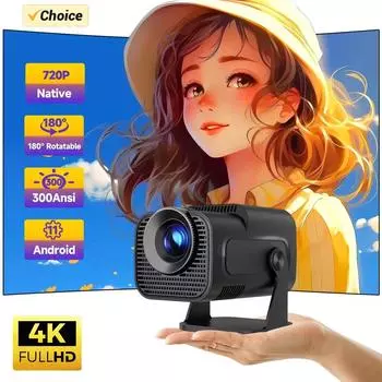 Android 11 390ANSI HY320 проектор 4K Native 1080P двойной Wi-Fi6 BT5.0 портативный проектор для кинотеатра на открытом воздухе обновленный HY300 EU Plug