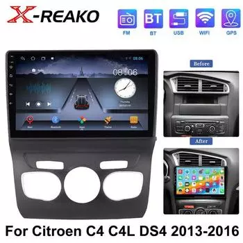 Android Auto Carplay для Citroen C4 C4L DS4 2013-2017 Авторадио, мультимедийная навигация, GPS, WIFI, IPS 1GB+32GB carplay