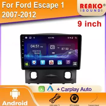 Android Auto для Ford Escape 1 2007-2012 Carplay автомобильное радио мультимедиа видеоплеер навигация GPS авто радио 5G WIFI 2din 4 core 1GB+32GB carplay