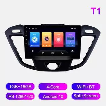 Android автомобильное радио для Ford Transit Tourneo Custom 2012-2021 мультимедийный проигрыватель головное устройство стерео GPS навигация BT WIFI 1+16 ГБ 1+16GB