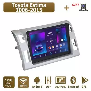 Android автомобильное радио для Toyota Estima 2006-2015 мультимедийный проигрыватель головное устройство стерео GPS навигация BT WIFI 1+16 ГБ 1+16GB
