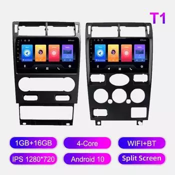 Android Car Radio для Ford Mondeo 3 2004-2007 Мультимедийный проигрыватель Головное устройство Стерео GPS Навигация BT WIFI 1+16 ГБ 1+16GB,A