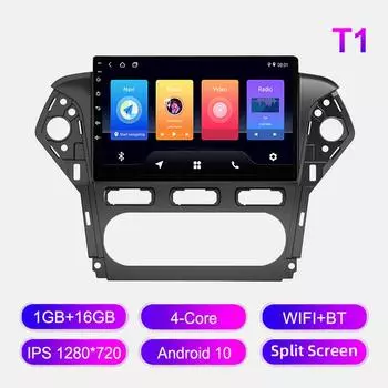 Android Car Radio для Ford Mondeo 4 2010-2014 Мультимедийный проигрыватель Головное устройство Стерео GPS Навигация BT WIFI 1+16 ГБ 1+16GB