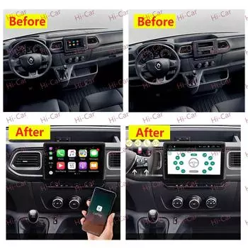 Android Car Radio для Renault Master Nissan NV400 Opel Movano 2009-2025 2Din Android 12 CarPlay Stereo GPS Navigation Multimedia