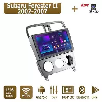 Android Car Radio для Subaru Forester II 2002-2007 Мультимедийный проигрыватель Головное устройство Стерео GPS Навигация BT WIFI 1+16 ГБ 1+16GB