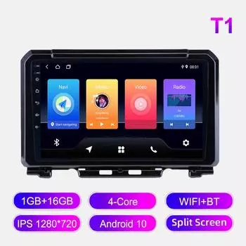 Android Car Radio для Suzuki Jimny 2019-2023 Мультимедийный проигрыватель Головное устройство Стерео GPS Навигация BT WIFI 1+16 ГБ 1+16GB