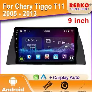 Android Car Radio For Chery Tiggo T11 2005 - 2013 Видео Мультимедиа Bluetooth Плеер Навигация GPS 4G Carplay Авторадио 4 core 1GB+32GB carplay