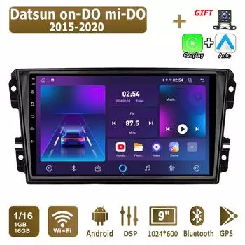 Android Car Radio For Datsun on-DO mi-DO 2015-2020 Мультимедийный проигрыватель Головное устройство Стерео GPS Навигация BT WIFI 1+16 ГБ 1+16GB
