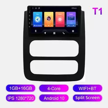 Android Car Radio For Dodge RAM 1500 2500 3500 2002-2005 Мультимедийный проигрыватель Головное устройство Стерео GPS Навигация BT WIFI 1+16 ГБ 1+16GB